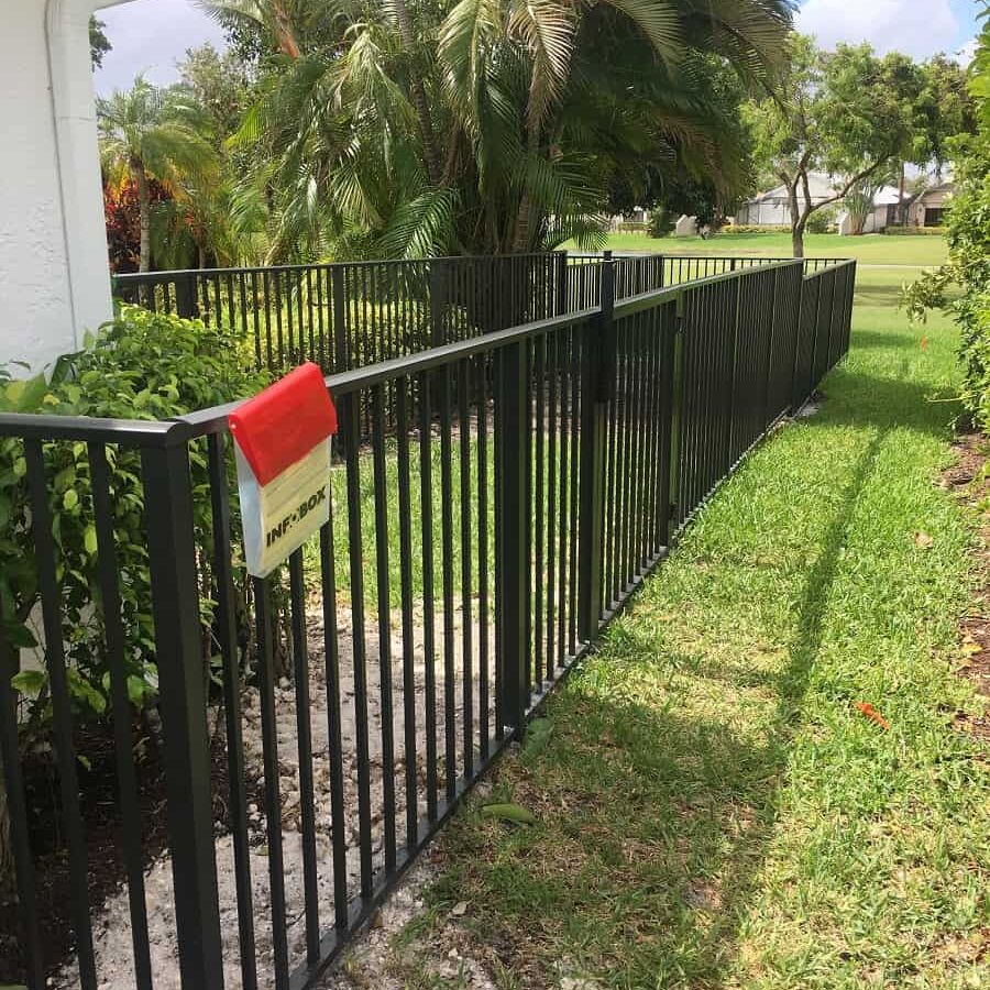 aluminum fence install in Tampa Bay Area